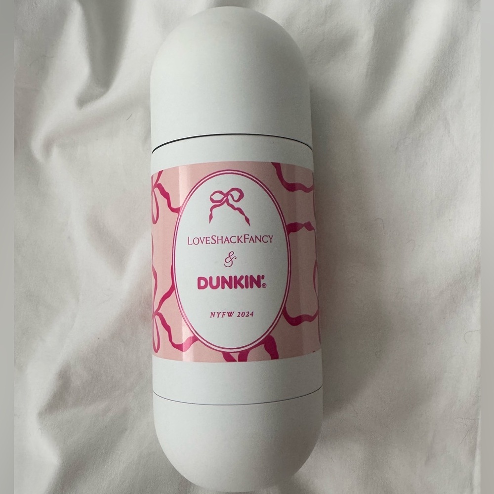 LoveShackFancy x Dunkin' x ASOBU White and Pink Tumbler